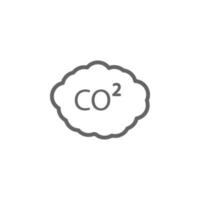 carbono, co2 linha vetor ícone ilustração