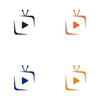 modelo de design de logotipo de programa de canal de tv vetor