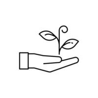 plantar, mão vetor ícone ilustração