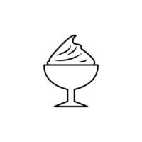 sorvete dentro vidro vetor ícone ilustração