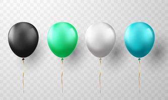 balões coloridos celebração definir plano de fundo. vetor
