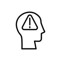 cabeça placa Perigo vetor ícone ilustração