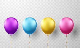 balões coloridos celebração definir plano de fundo. vetor