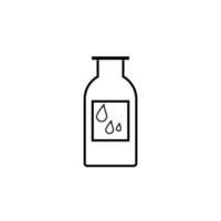 óleo garrafa simples linha vetor ícone ilustração
