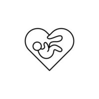 amor, bebê, grávida vetor ícone ilustração