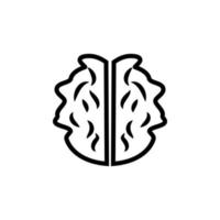 cérebro vetor ícone ilustração