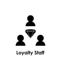 trabalhador, diamante, fidelidade funcionários vetor ícone ilustração