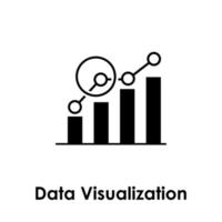 gráfico, dados vetor ícone ilustração