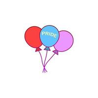 balões, orgulho dia vetor ícone ilustração