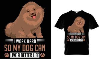 cachorro, cachorrinho, pata, animal tipografia camiseta Projeto vetor