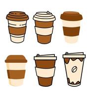 ícone de copo de papel de café delicioso. design de ilustração vetorial de bebida vetor