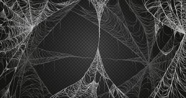 conjunto de realismo de teia de aranha. teia de aranha para o dia das bruxas, assustador, assustador, decoração de terror vetor