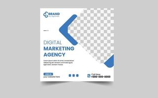 digital marketing agência social meios de comunicação e postar modelo vetor