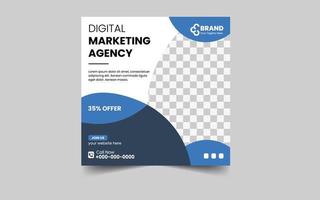 digital marketing agência social meios de comunicação e postar modelo vetor