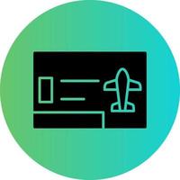 design de ícone de vetor de bilhete de avião