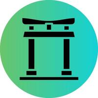 design de ícone de vetor de portão torii