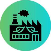 verde fábrica vetor ícone Projeto