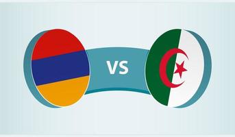 Armênia versus Argélia, equipe Esportes concorrência conceito. vetor