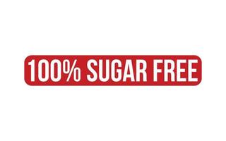 100 por cento açúcar livre borracha carimbo foca vetor