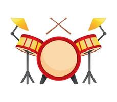 bateria, musical instrumento, vetor ilustração