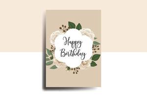 cumprimento cartão aniversário cartão digital aguarela mão desenhado camélia flor Projeto modelo vetor