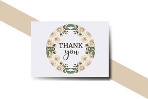 obrigado você cartão cumprimento cartão camélia flor Projeto modelo vetor