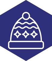design de ícone de vetor de chapéu de inverno