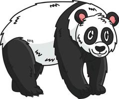 ilustração de clipart colorida de desenho de panda vetor