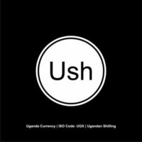 Uganda moeda símbolo, ugandense xelim ícone, ugx placa. vetor ilustração