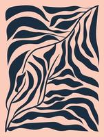 Matisse arte fundo vetor. abstrato natural mão desenhado padronizar Projeto com folhas, galhos. simples contemporâneo estilo ilustrado Projeto para tecido, imprimir, cobrir, bandeira, papel de parede. vetor