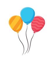colorida balões. celebração festa decorações vetor ilustração
