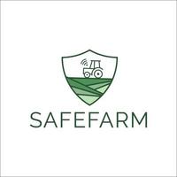 seguro agricultura ou Fazenda logotipo Projeto livre vetor