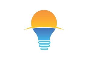 criativo gradiente luz lâmpada logotipo projeto, vetor Projeto conceito