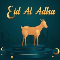 eid al adha Mubarak a celebração do muçulmano comunidade festival fundo desenho.vetor ilustração vetor