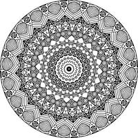 circular padronizar dentro Formato do mandala para hena, mehndi, tatuagem, decoração. decorativo enfeite dentro étnico oriental estilo. coloração livro página. vintage decorativo elementos. vetor