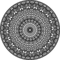 fácil mandala, simples mandalas flores coloração página em branco fundo. vetor