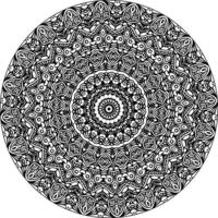 decorativo mandala com clássico floral elementos em branco fundo. desatado abstrato padronizar. adequado para coloração livro, invólucro papel, embalagem. vetor