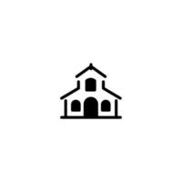 vetor de ícone de construção de igreja