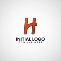 logotipo do h inicial gradiente colorida ícone Projeto vetor