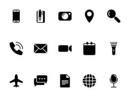 simples vetor ícone em uma tema telefone, foto, Câmera, vídeo, mensagem
