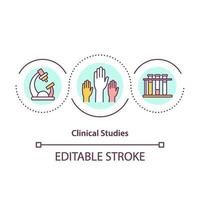 ícone do conceito de estudos clínicos vetor