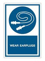 usar símbolo de protetores de ouvido vetor