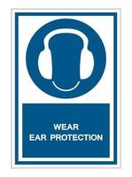 símbolo usar sinal de proteção auricular vetor