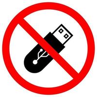 não use o símbolo do flash drive vetor