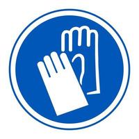 símbolo usar sinal de proteção para as mãos vetor