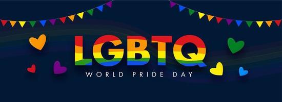 feliz dia do orgulho conceito para a comunidade lgbtq. vetor