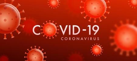 coronavírus, covid-19 vírus bandeira. vetor