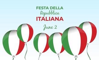 italiano república dia, 2ª junho, festa della repubblica italiana, dobrado acenando fita dentro cores do a italiano nacional bandeira. celebração fundo vetor