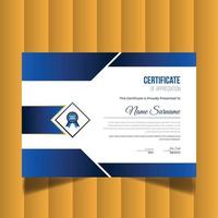 certificado criativo moderno de apreciação. modelo de design de certificado vetor