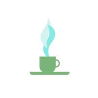café copo ícone dentro plano cor estilo para café comprar, padaria, cafeteria, pastelaria fazer compras. quente beber bebida. vetor